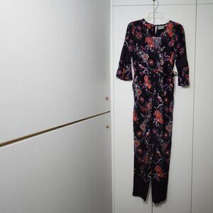 Anthropology Maeve Espoir Floral Jumpsuit Women's Size 2